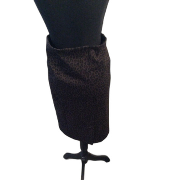 Liverpool Cheetah Print Skirt Pencil Size 6 Stretch Womens Midi - Picture 2 of 4